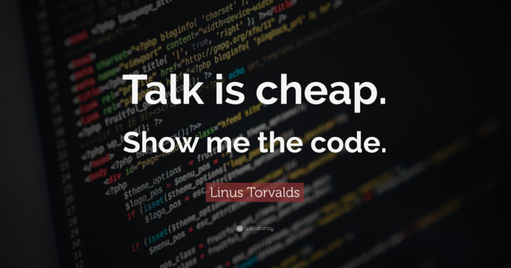 Talk is cheap. Show me the code.